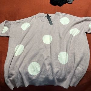 Taharia Polk dot sweater size medium